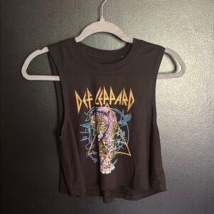 Def Leppard Crop Tank Top